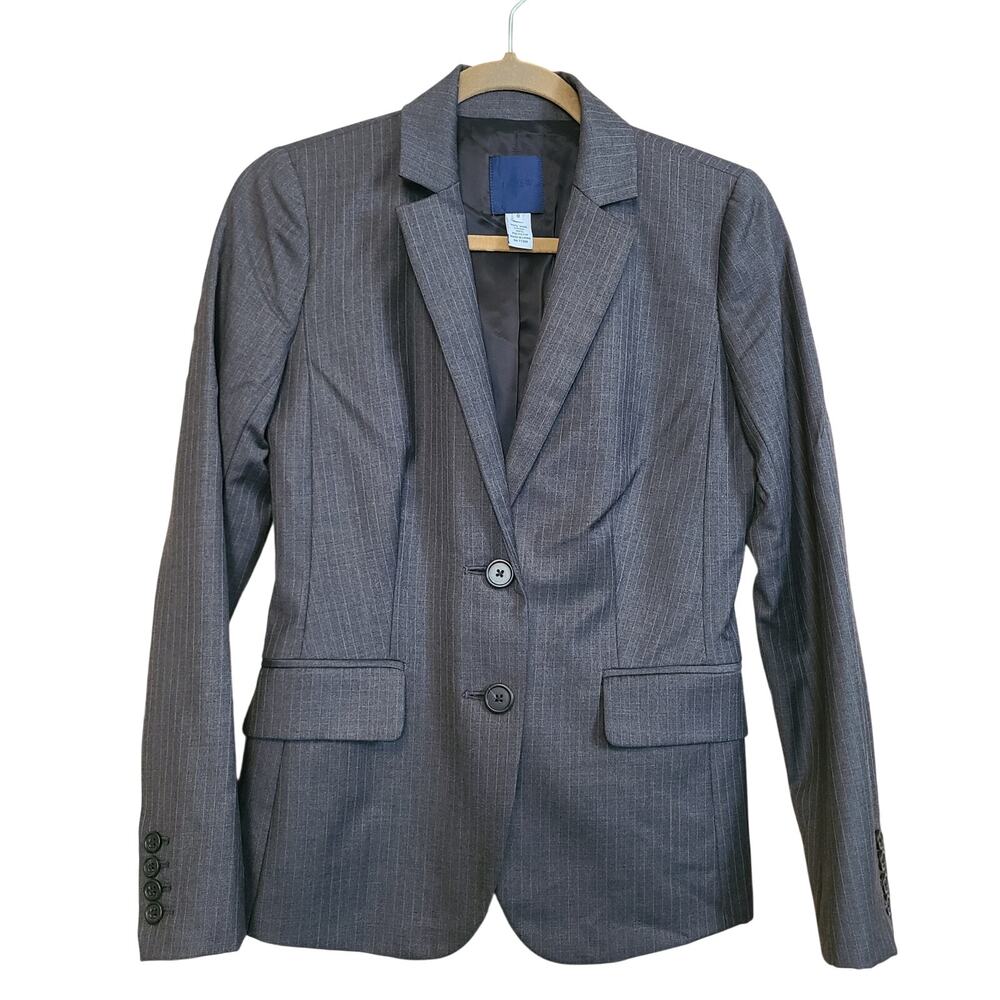 J Crew Super 120s Pinstripe Wool Blazer Womens 0 Jacket Office‎ Siren Corpcore